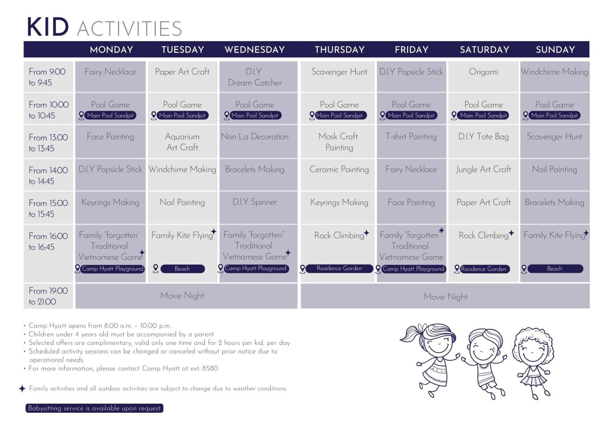 Hyatt Regency Danang Resort And Spa Bagian luar foto Weekly activities