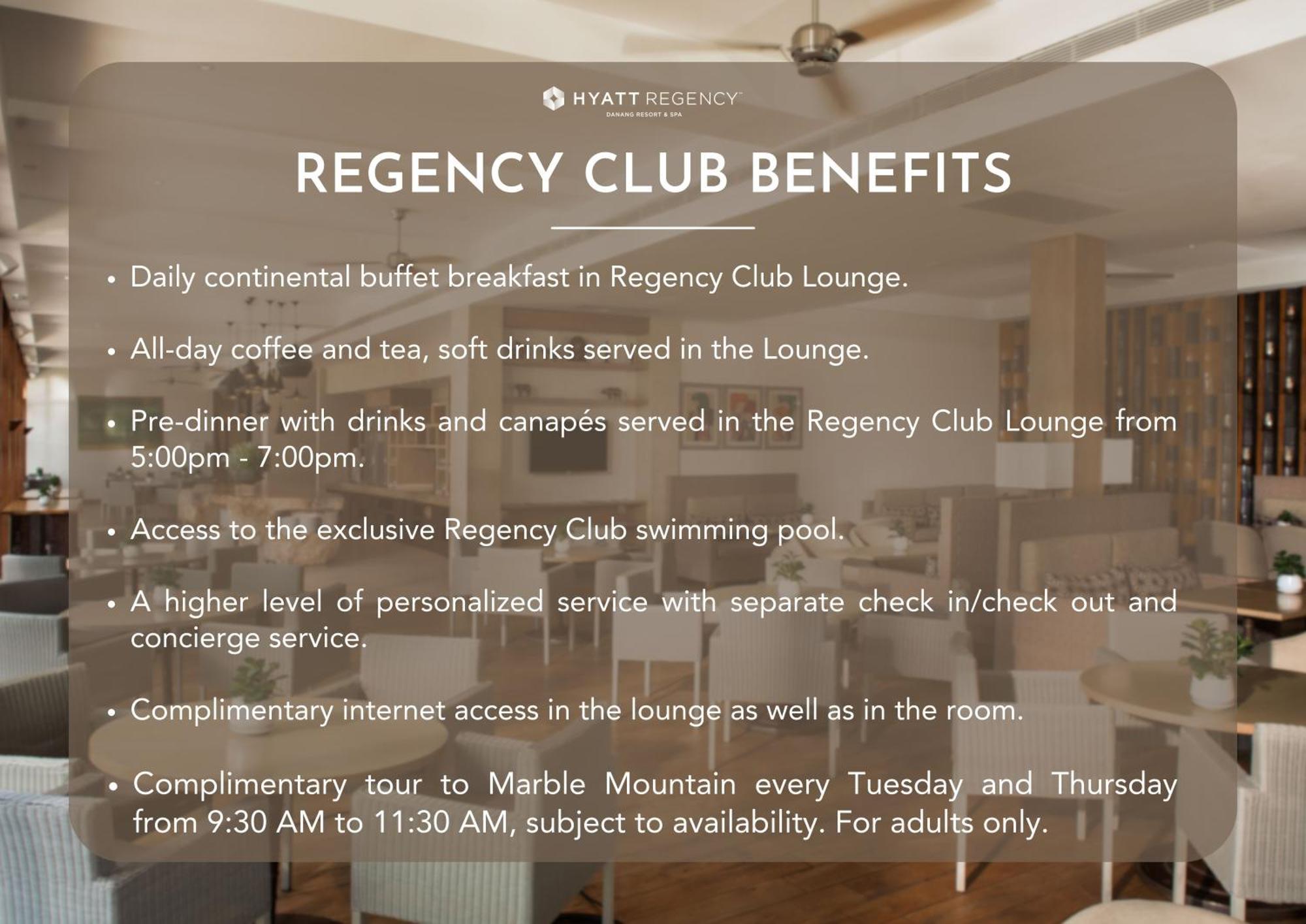 Hyatt Regency Danang Resort And Spa Bagian luar foto Club benefits